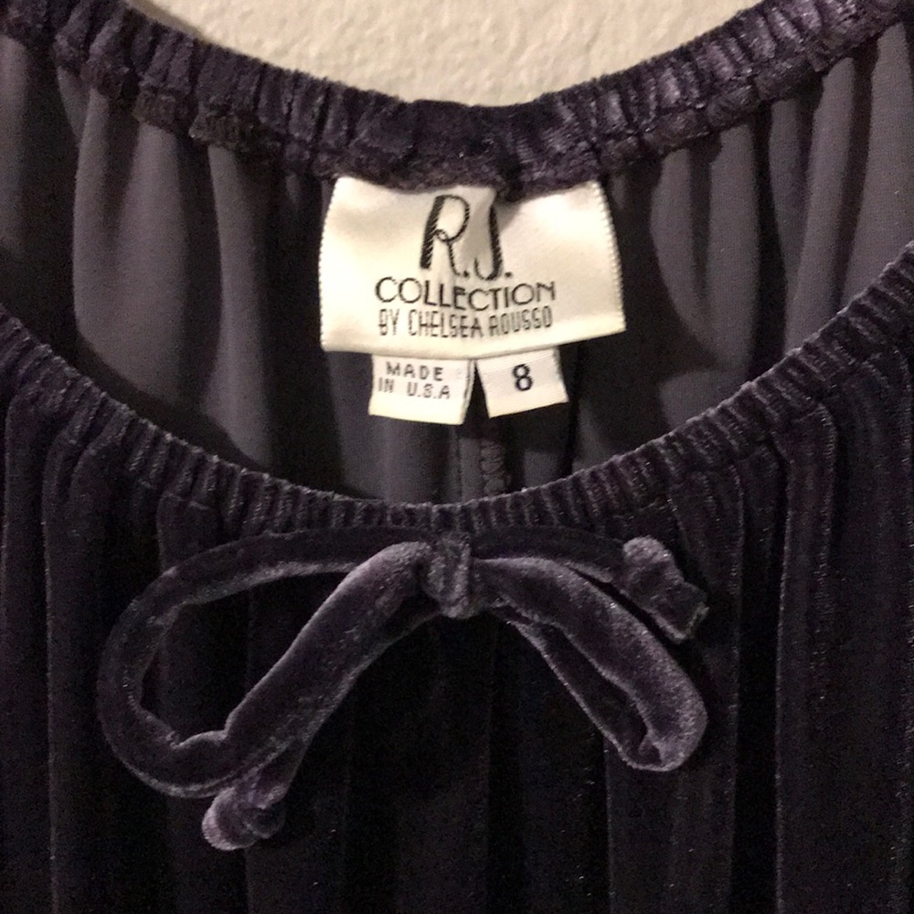 Purple Velvet Vintage Dress by Chelsea Rousso - Picture 4 of 4
